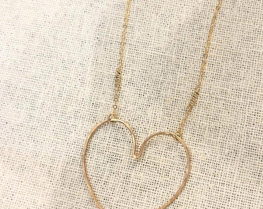 Te Amo Necklace Hand Forged Necklace Gold